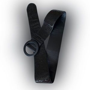 Classic Black Metal Mesh Belt